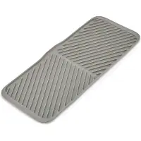 Joseph Joseph Faltbare Abtropfschale Duo, Küchenabtropfschale de, effiziente Entwässerung für Geschirr und Utensilien, rutschfester Boden, faltbares Design, grau.