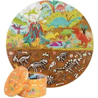 Click Europe BOPPI, Rundes Puzzle 58 cm - Dinosaurier, 150 Teile