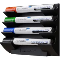 Legamaster Markerhalter für 4 Marker waagerecht magnethaftend schwarz