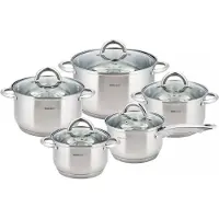 King Hoff Kochtopfset KH-4449 10 Teile Edelstahl
