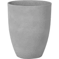 Beliani Blumenkübel 2er Set grau rund 43 x 43 x 52 cm CROTON