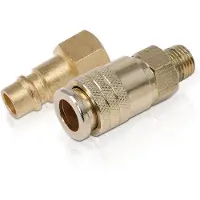 Powerplus Euro/orion Schlauchverbinder 2 Einheiten Golden One Size / EU Plug 220V Golden One Size