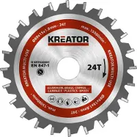 Kreator Kreissägeblatt 89 x 15 x 1,8 mm für Metall Holz PVC inkl. Reduzierring