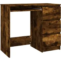 vidaXL Schreibtisch Räuchereiche 90x45x76 cm Holzwerkstoff