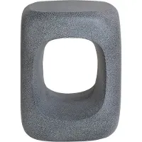 Beliani Beistelltisch Grau Leichtbeton und Glasfaser Quadratisch 33 x 33 cm Unregelmäßige Asymmetrische Form Modern Outdoor Couchtisch Wohnzimmer