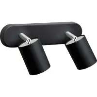 Licht-Erlebnisse Schwarzer Deckenspot "Eye" Schwarz Metall 2-flammig GU10 Moderne Deckenlampe Wohnzimmer Schlafzimmer