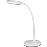 Unilux LED-Tischleuchte GALY 1800, ideal für das Home Office, Leistung 2 W, 200 lm, 3600 K, Touchdimmer, neigbar, Akkubetrieb, mit USB-Kabel, weiß