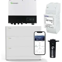 Growatt SPH3000TL BL-UP 3kW Hybrid Wechselrichter mit 7.6kWh Solarspeicher-Set