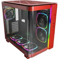 Montech KING 95 PRO Midi-Tower, Tempered Glass, ARGB - rot