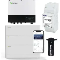 Growatt SPH3600 3,6kW Hybrid Wechselrichter mit 7.6kWh Solarspeicher-Set