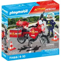 Playmobil Action Heroes 71466 Feuerwehrmotorrad am Unfallort