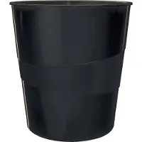 Leitz Papierkorb Recycle, Volumen 15 l, stapelbar, & zu 100% recycelbar, schwarz