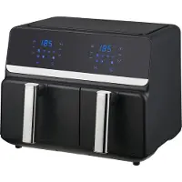 Nexxt Digital Double Airfryer XXL - Mit Touchscreen - 5,5 + 3,5 Liter - 8 Kochprogramme - Schwarz