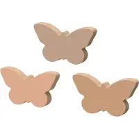 Cam Cam Copenhagen - Haken aus Holz, Schmetterling, rose mix (3er-Set)