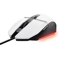 Trust Gaming GXT 109B Felox Gaming Maus mit 6 Programmierbare Tasten, Mehrfarbige LED-Beleuchtung, 200-6400 DPI, USB Kabel 150 cm, PC Maus mit Integrierte Software für Computer/Laptop - Weiß