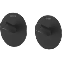 Tiger Handtuchhaken Rondo Matt Schwarz (Set von 2)