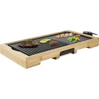 Tristar BP-2641 Bambus Grillplatte XL, 2200 W, Grill, Elektro, 510 x 254 mm, Tisch, Rost