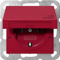 Gira SCHUKO-Steckd. KD WSV System 55 Rot 4454108