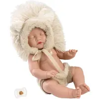 Llorens Lortens 63203 Neugeborenes Mädchen schläft realistisches Baby mit einem vollen Körper 31 cm