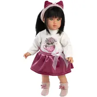Llorens 54048 GRETA – realistische Puppe mit weichem Stoffkörper – 40 cm