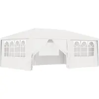 vidaXL vidaXL-Partyzelt-mit-Seitenwänden-professionell-90-g/m²-4x6-m-weiß
