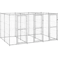 vidaXL Outdoor-Hundezwinger Verzinkter Stahl 7,26 m2 3082283
