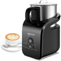 Safecourt Kitchen Milchaufschäumer pro - Abnehmbare Kanne - 4-in-1 - BPA-frei - 300 ML - Schwarz