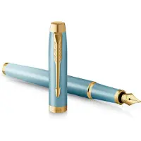 Parker IM Writing Rituals Füller, grünes Gehäuse mit Farbverlauf, goldene Zierteile, Füllfederhalter