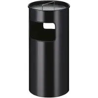 Vepa Bins Abfalleimer mit Aschenbecher 50 L Schwarz