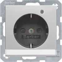 Berker Steckdose SCHUKO mit Kontroll-LED, BSF und erh.BS Q.1/Q.3 alu samt, lackiert