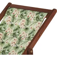 Beliani Stoffbezug 2er Set für Gartenliegen ANZIO / AVELLINO Blumenmotiv rosa