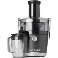 NutriBullet Entsafter, Kaltentsafter, Obst- und Gemüseentsafter, Fruchtentsafter, Täglicher Gebrauch, Leicht zu Reinigen, 1,5 L Tresterbehälter, NBJ100G, Schwarz