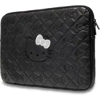 Hello Kitty Sleeve HKCSZPEKHBPK 14" czarny/black Zip PU Quilted Bows