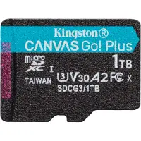 Kingston Technology Canvas Go! Plus 1TB microSDXC Canvas Go Plus 170R A2 U3 V30 Einzelpack ohne Adapter, 1 TB, MicroSD, Klasse 10, UHS-I, 170 MB/s, 90 MB/s