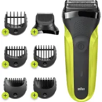Braun Series 3 81702942, Folienschaber, Schwarz, Grün, Tasten, LED, Ladend, Leistung, Wechselstrom/Batterie