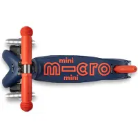 Micro mobility Mini Micro Deluxe LED Navy Blue, Kinder, Klassischer Roller, Junge/Mädchen, Asphalt, 50 kg, 3 Rad/Räder