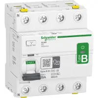 Schneider Electric Fehlerstrom-Schutzschalter Allstromsensitiv iID, 4P, 25A, Typ B-SI, 300mA