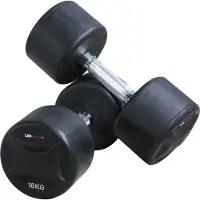Lifemaxx Fixed Kurzhantel Rund 24 kg Schwarz