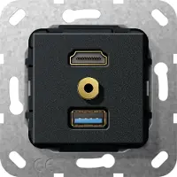 Gira HDMI USB 3.0 A M-Klinke K-Peitsche 568110