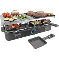 Steba RC 18 Raclettegrill Naturstein 1400W fettarm antihaft 8 Pfännchen