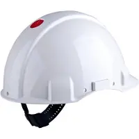 3M Schutzhelm, Uvicator, Pinlock-Verschluss, nicht belüftet, dielektrisch 440 V, Kunststoffschweißband, Weiß, G3001CUV-VI