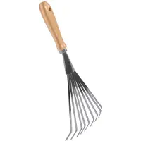 Urbanjngl Hand-Laubrechen - 9 Zinken - Verzinkter Stahl - Eschenholzgriff