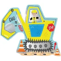 Floss & Rock Puzzle für Kinder Auf der Baustelle Bagger 12 Teile