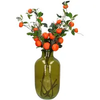 DK Design Dekozweig "Clemetine" in Orange/ Grün - (H)90 cm - onesize