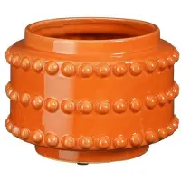Mica Decorations Übertopf , orange , Keramik , Maße (cm): H: 13 Ø: 17