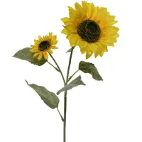 Merkloos Künstliche Sonnenblumen am Stiel 72cm Kunstblumen Seidenblumen Herbstblume Zweig