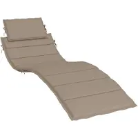 vidaXL Sonnenliegen-Auflage Taupe 186x58x4 cm Oxford-Gewebe