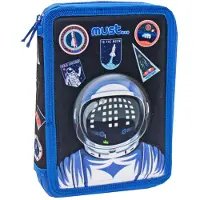 Lobbes Gefülltes Federmäppchen Astronaut multicolor - Mäppchen mit Zubehör für Kinder