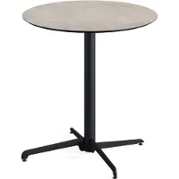 Veba X Cross Terrassentisch Schwarz gestell + Moonstone HPL Ø70 cm