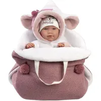 Llorens Baby-Puppe in rosa Spucktuch 42cm